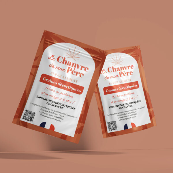 1 échantillon de graines de chanvre décortiquées